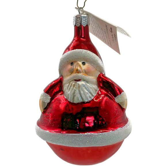 Christopher Radko Ornament Roly Poly Santa Claus Christmas Tree 90-071-0 - Picture 1 of 10